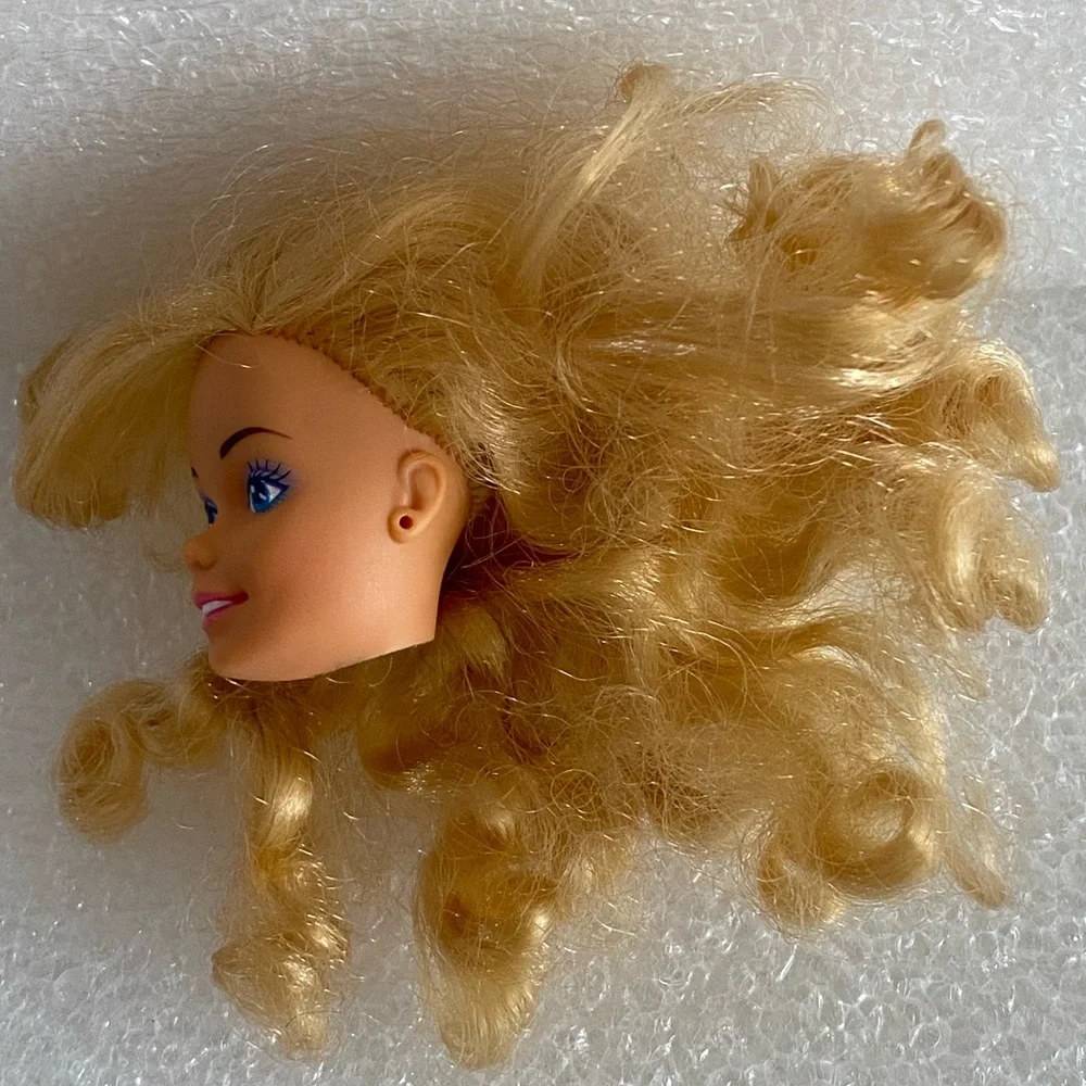 Vintage Mattel Barbie with Curly Golden Blonde Hair - HEAD Replacement Only